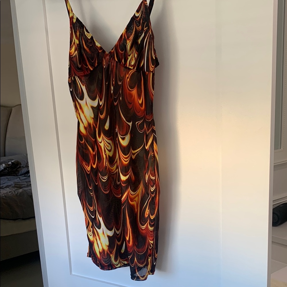 Vibrant Swirl Pattern Dress